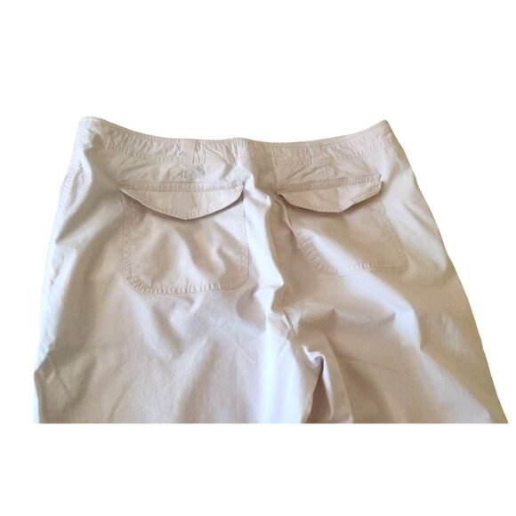 Vintage Talbots Women's Khaki Cropped Pants Size 12 Stretch 95% Cotton/4% Lycra - Picture 5 of 11